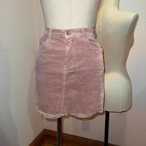Pink corduroy skirt